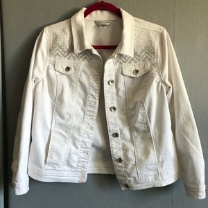 C&B White Denim Studded Jean Jacket (P/M)